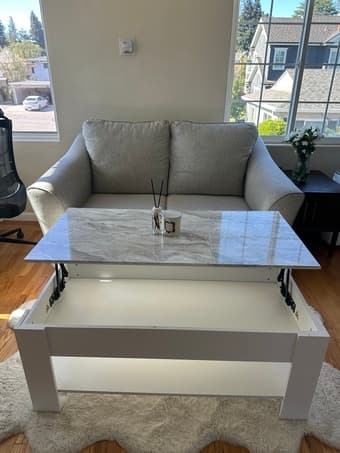 Coffee table with lift up extension 1