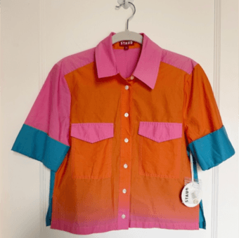 Staud colorblock crop top (XS) 1