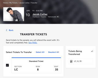 Jacob Collier Fri April 10 Row 8 Seat Orpheum Theatre - Vancouver, BC 1