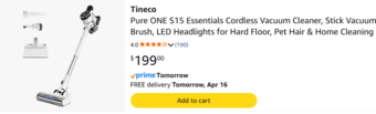 tineco cordless vacuum cleaner - was $200+ 3